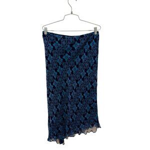 Whimsical Fairycore Asymmetrical Beaded Sheer Overlay Whimsigoth Silk Skirt